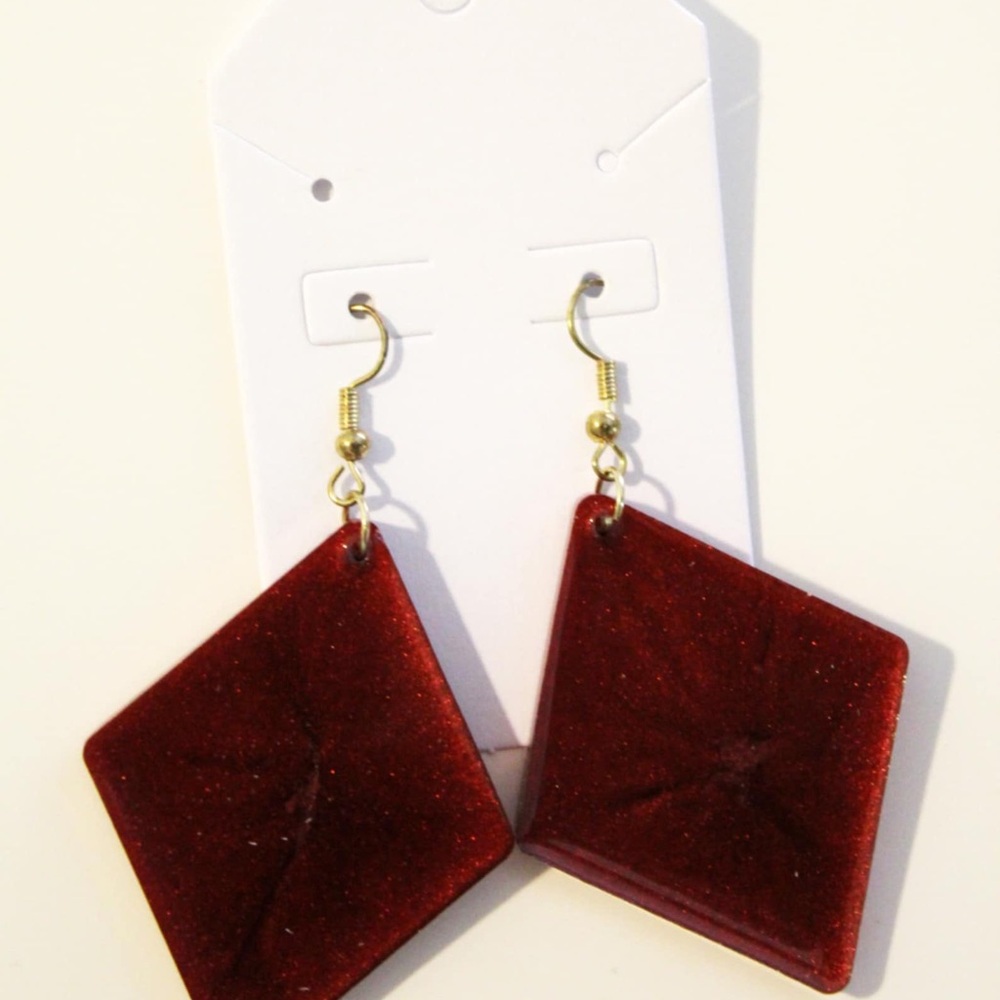 Elegant Red Dangle Earrings